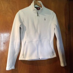 Ladies white spyder jacket/sweater, Size S